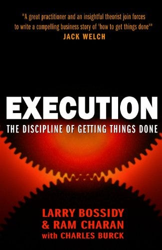 Book cover of Execution by Larry Bossidy and Ram Charan